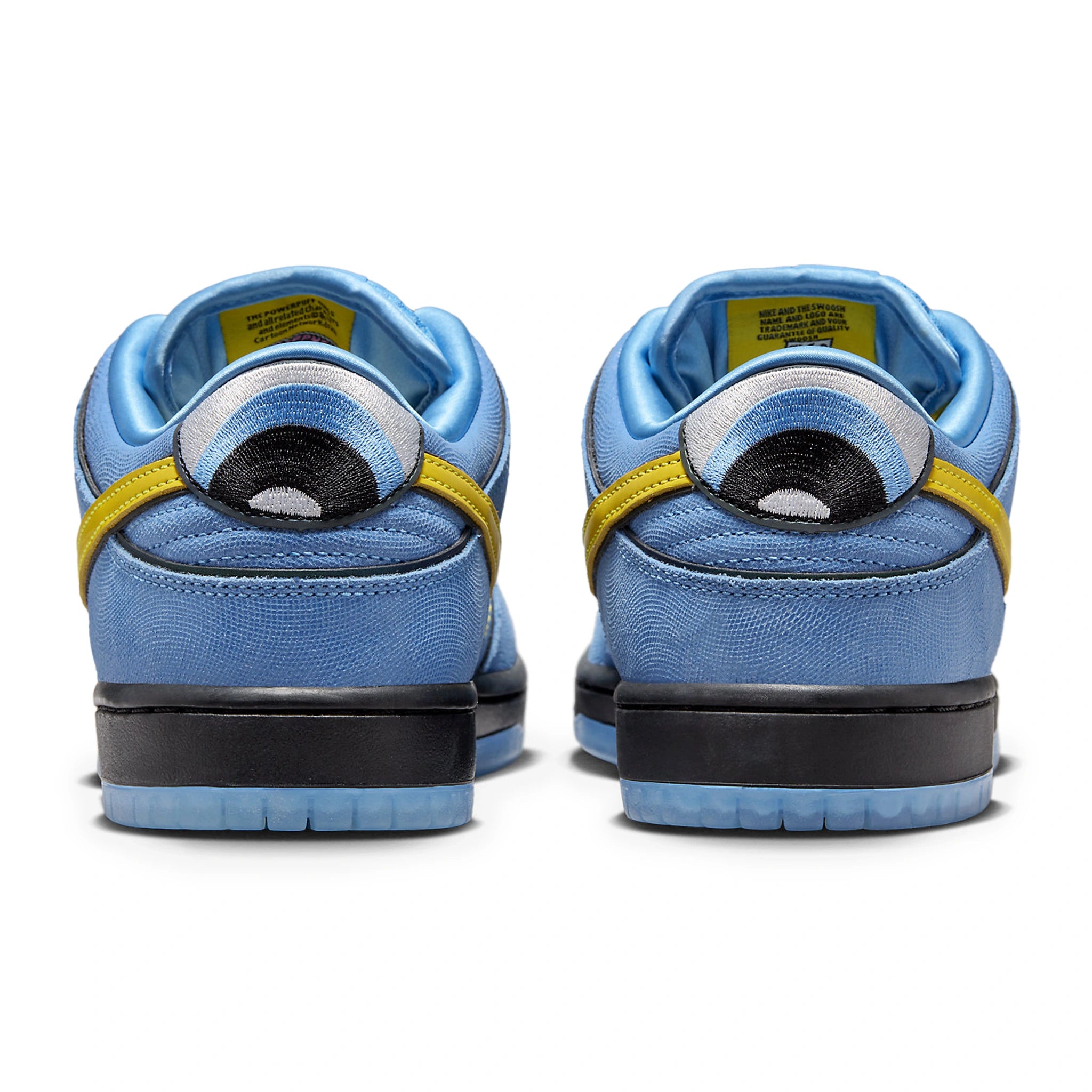 BAck view of The Powerpuff Girls x Nike SB Dunk Low Bubbles FZ8320-400